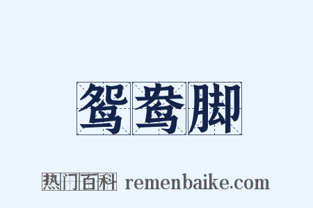 鸳鸯脚是什么意思的图片